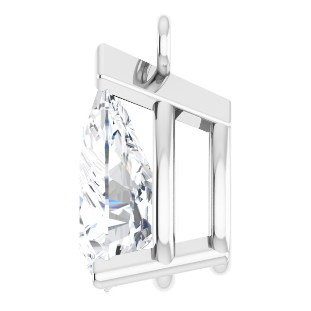 1 CT Natural Diamond 3-Prong V-End Dangle