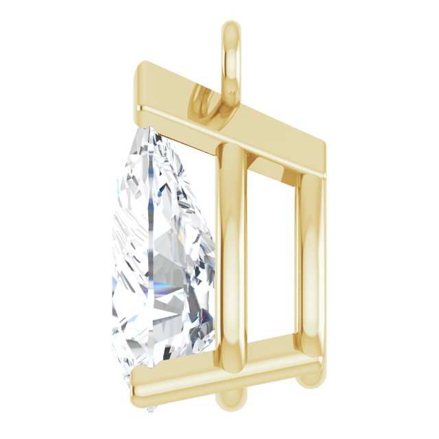 1 CT Lab-Grown Diamond 3-Prong V-End Dangle