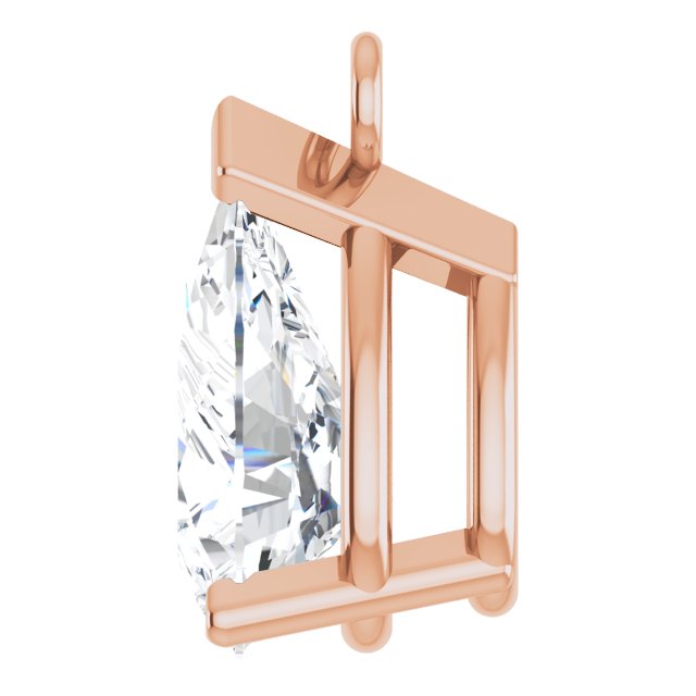 1 CT Lab-Grown Diamond 3-Prong V-End Dangle