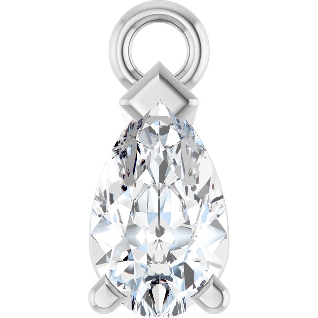 1/5 CT Natural Diamond 3-Prong V-End Dangle
