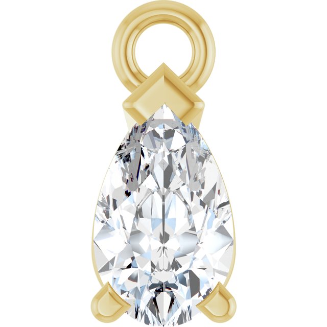 1/5 CT Lab-Grown Diamond 3-Prong V-End Dangle