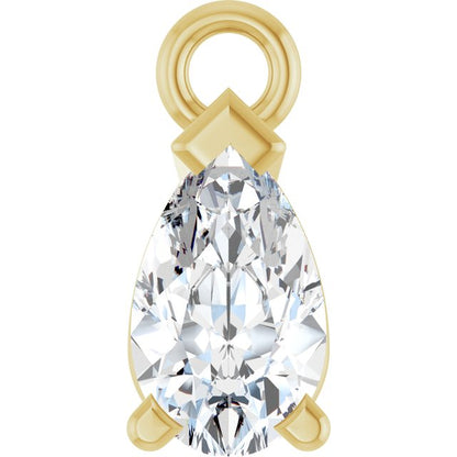 1/5 CT Lab-Grown Diamond 3-Prong V-End Dangle