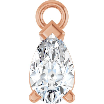 1/5 CT Lab-Grown Diamond 3-Prong V-End Dangle