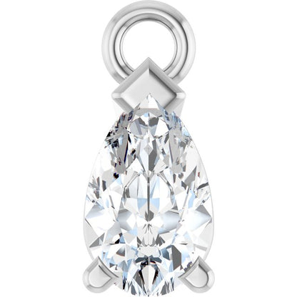 1/5 CT Lab-Grown Diamond 3-Prong V-End Dangle