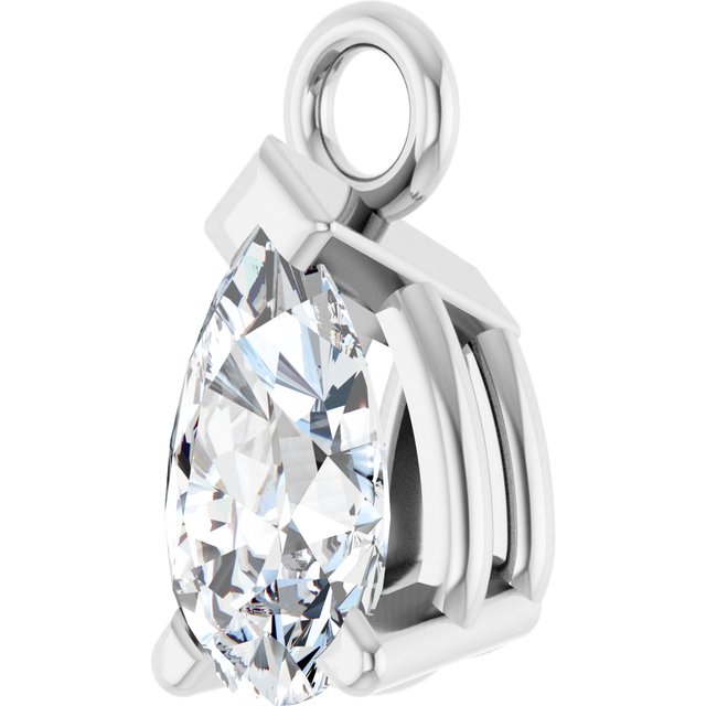 1/5 CT Natural Diamond 3-Prong V-End Dangle