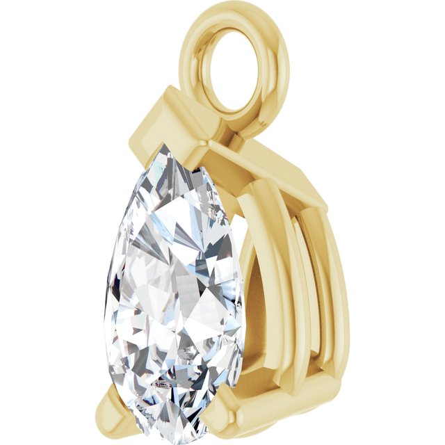 1/5 CT Lab-Grown Diamond 3-Prong V-End Dangle