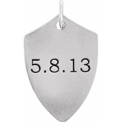 Engravable Shield Pendant