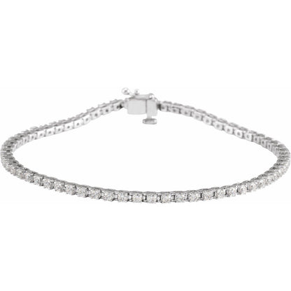 2 CTW Lab-Grown Diamond Line 7 1/4" Bracelet