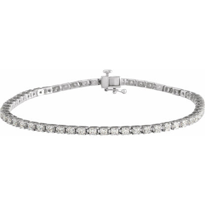 3 CTW Lab-Grown Diamond Line 7 1/4" Bracelet