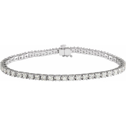 4 CTW Lab-Grown Diamond Line 7 1/4" Bracelet