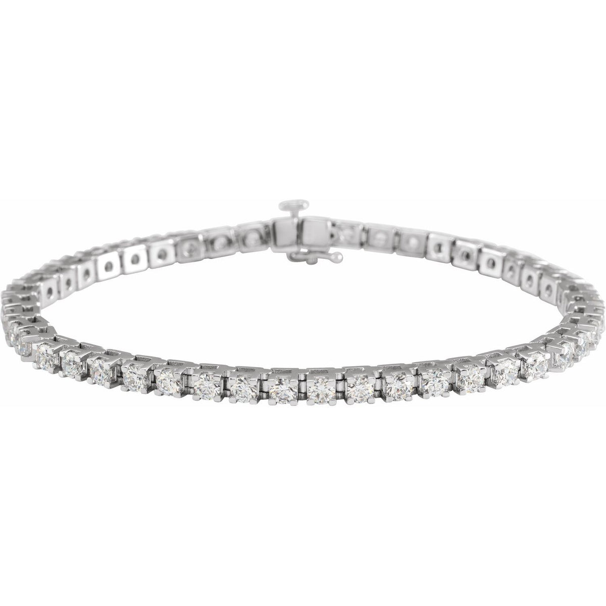 14K White Gold 5 CTW Lab-Grown Diamond Line 7 1/4" Bracelet