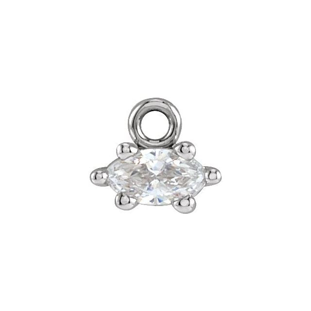 1/2 CT Lab-Grown Diamond 6-Prong Dangle