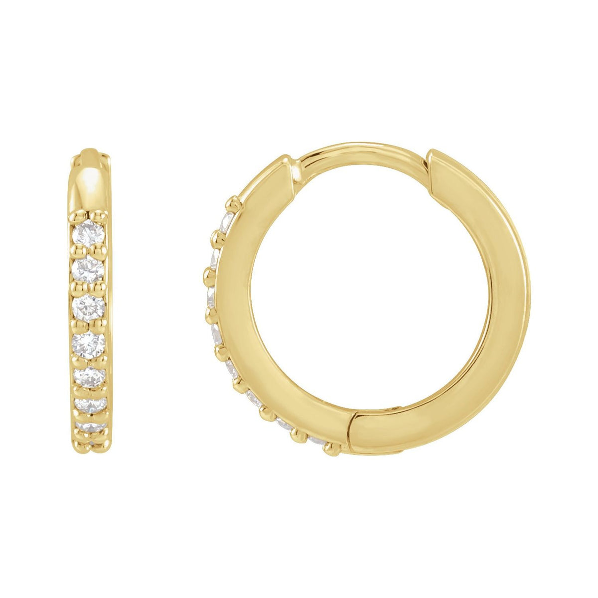 Lab-Grown Blue Sapphire Hinged Hoop Earrings