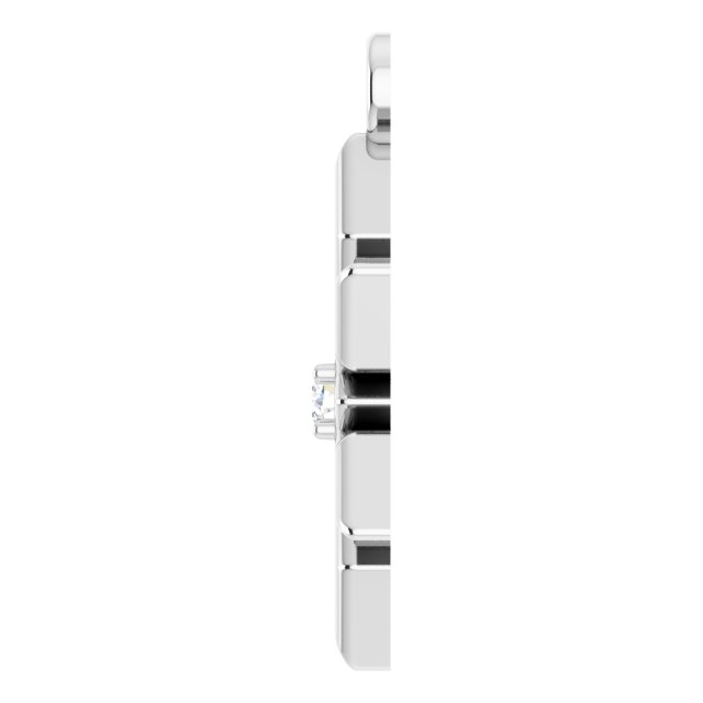 .01 CT Natural Diamond Snowflake Dangle