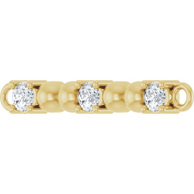 .08 CTW Lab-Grown Diamond Bar Link, 2.3 mm x 17.9 mm