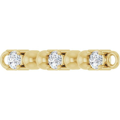 .08 CTW Lab-Grown Diamond Bar Link, 2.3 mm x 17.9 mm