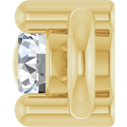 .08 CTW Lab-Grown Diamond Bar Link, 2.3 mm x 17.9 mm