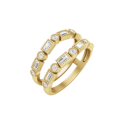 1/2 CTW Natural Diamond Ring Guard, Style 5