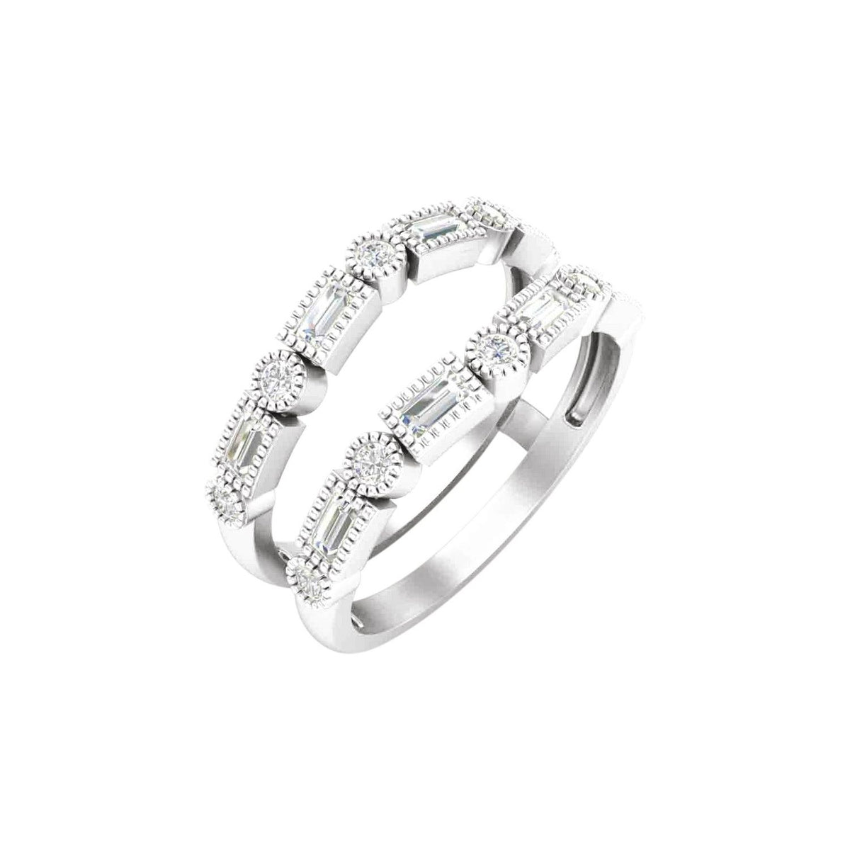 1/2 CTW Natural Diamond Ring Guard, Style 5