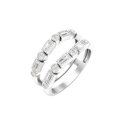 1/2 CTW Natural Diamond Ring Guard, Style 5