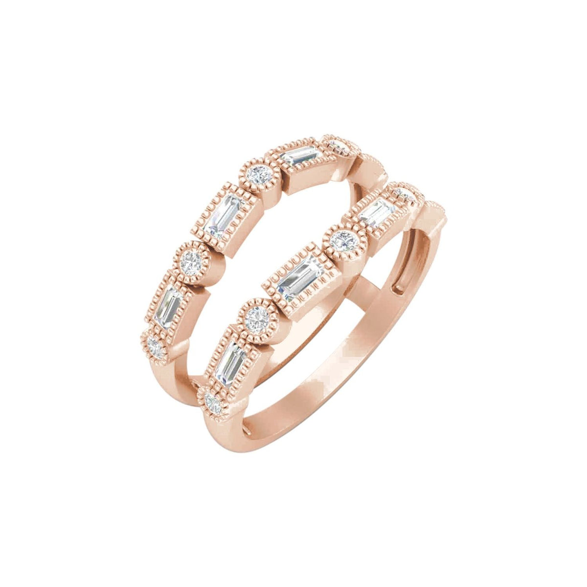 1/2 CTW Natural Diamond Ring Guard, Style 5
