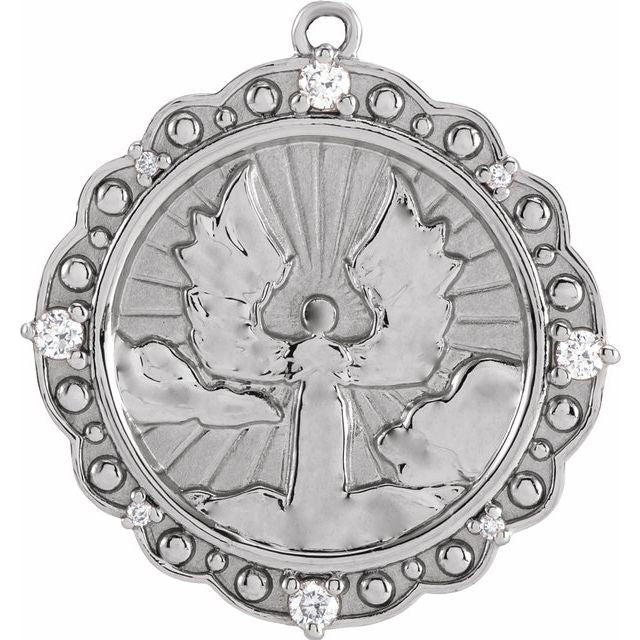 1/6 CTW Natural Diamond Guardian Angel Dangle
