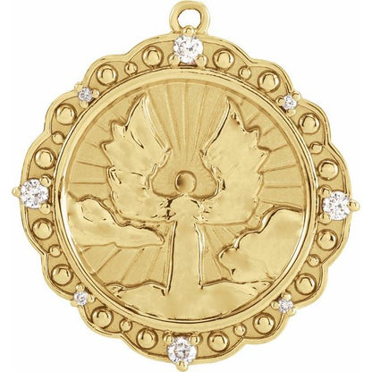 1/6 CTW Natural Diamond Guardian Angel Dangle