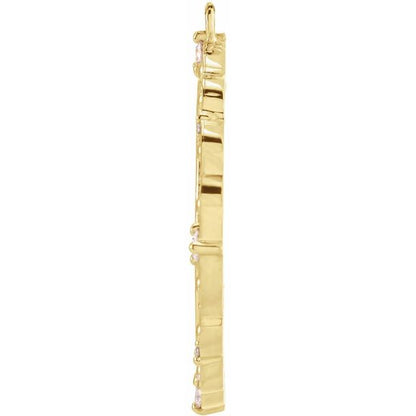 1/6 CTW Natural Diamond Guardian Angel Dangle