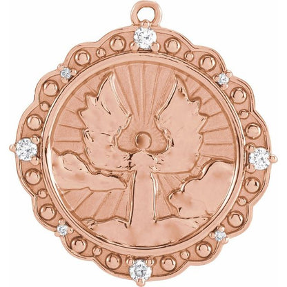 1/6 CTW Natural Diamond Guardian Angel Dangle
