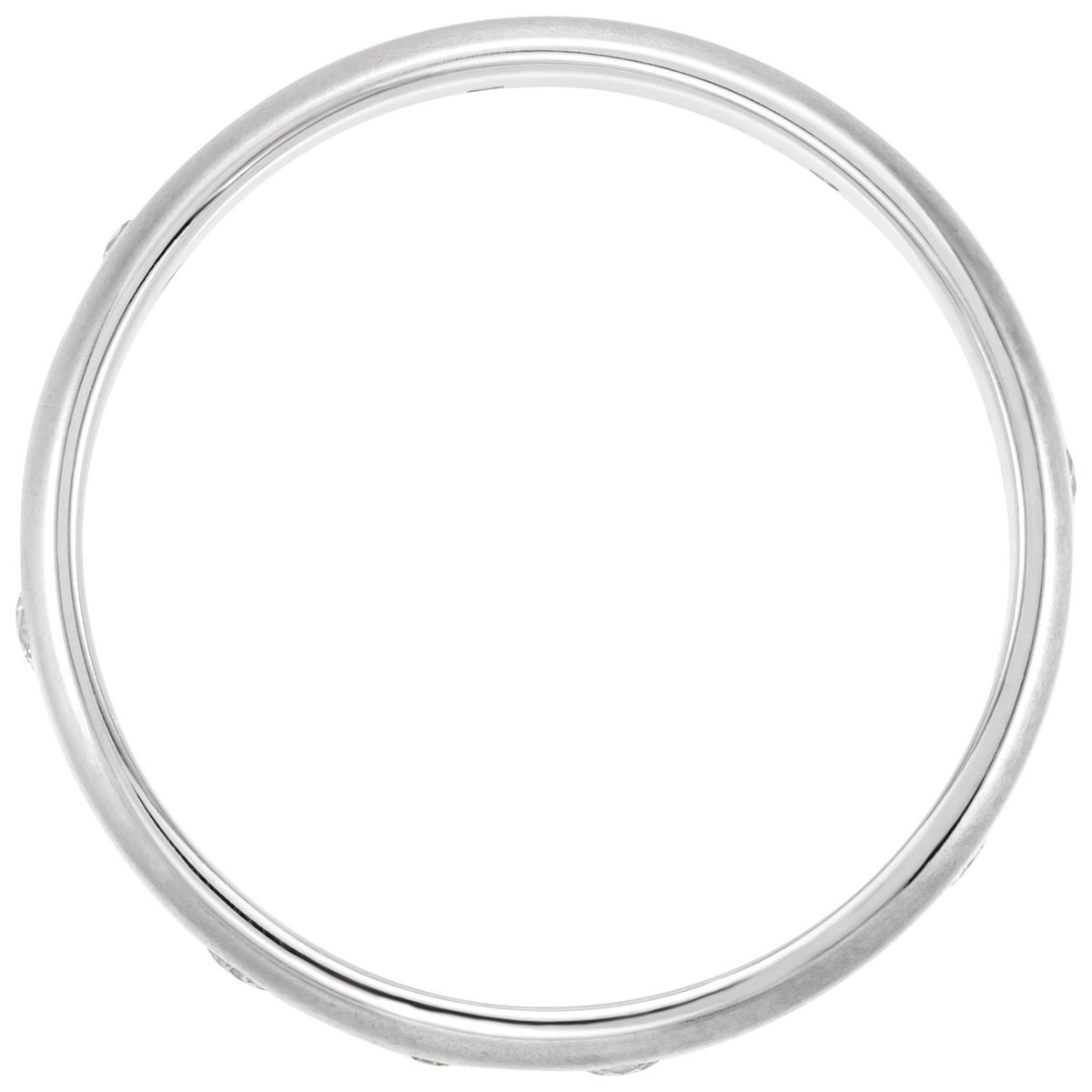 14K White Gold 1/2 CTW Natural Diamond Grooved Band with Brush Finish