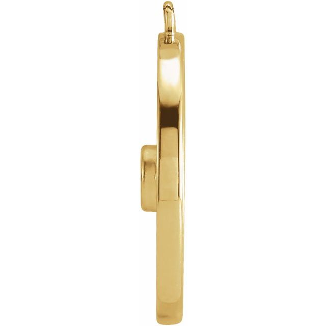 .06 CT Natural Diamond Textured Dangle
