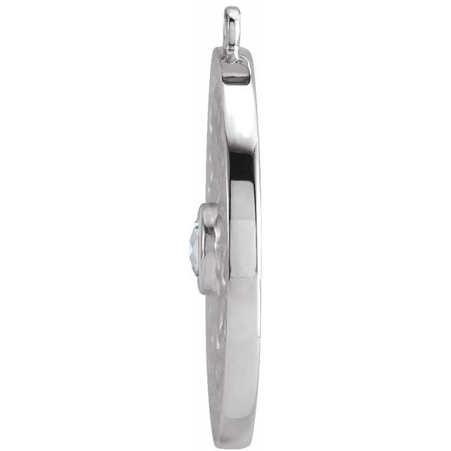 .06 CT Natural Diamond Textured Dangle
