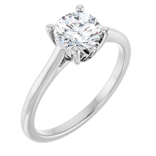 Matching Band, 3.75 mm, Solitaire Hidden Crown Engagement