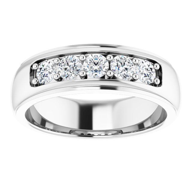 7/8 CTW Natural Diamond Band, 6.67 mm