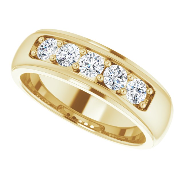 7/8 CTW Natural Diamond Band, 6.67 mm