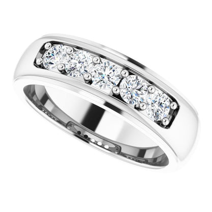 7/8 CTW Natural Diamond Band, 6.67 mm
