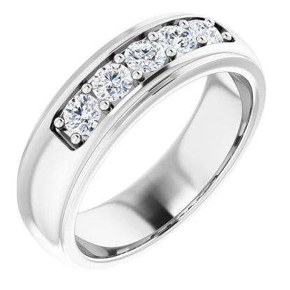 3/4 CTW Natural Diamond Band, 6.55 mm