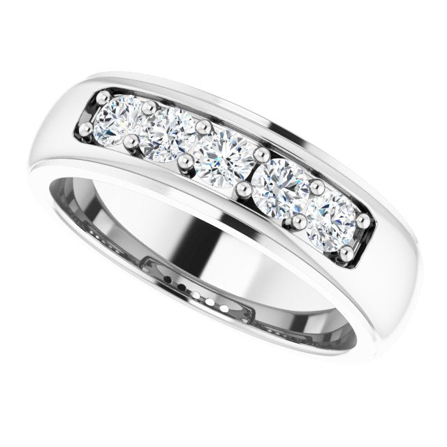 3/4 CTW Lab-Grown Diamond Band, 6.55 mm