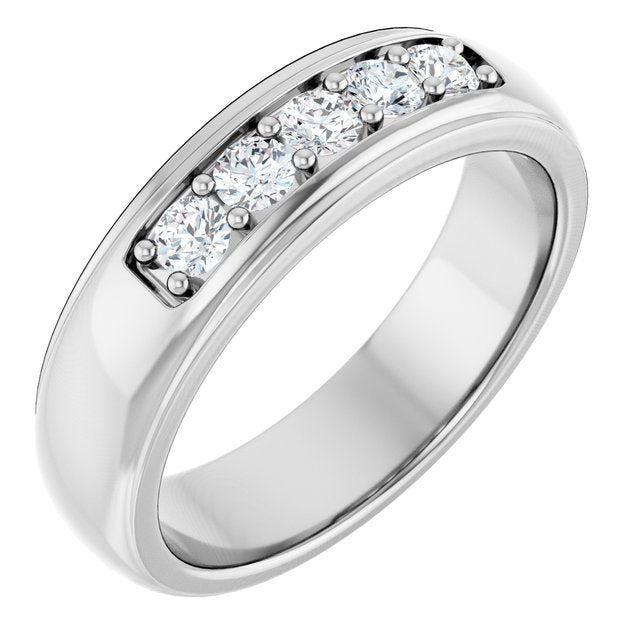 1/2 CTW Natural Diamond Band, 6.06 mm