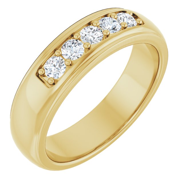 1/2 CTW Natural Diamond Band, 6.06 mm