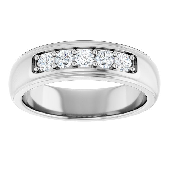 1/2 CTW Natural Diamond Band, 6.06 mm