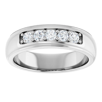 1/2 CTW Lab-Grown Diamond Band, 6.06 mm