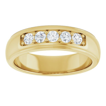 1/2 CTW Natural Diamond Band, 6.06 mm