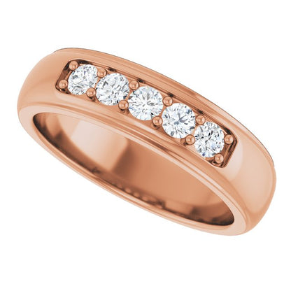 1/2 CTW Natural Diamond Band, 6.06 mm