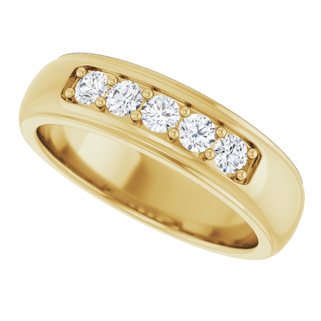 1/2 CTW Natural Diamond Band, 6.06 mm