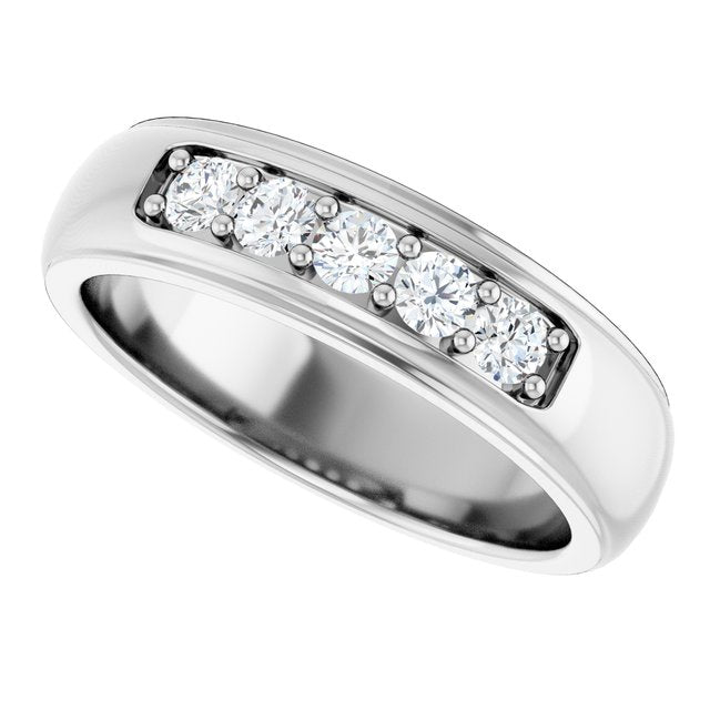 1/2 CTW Lab-Grown Diamond Band, 6.06 mm