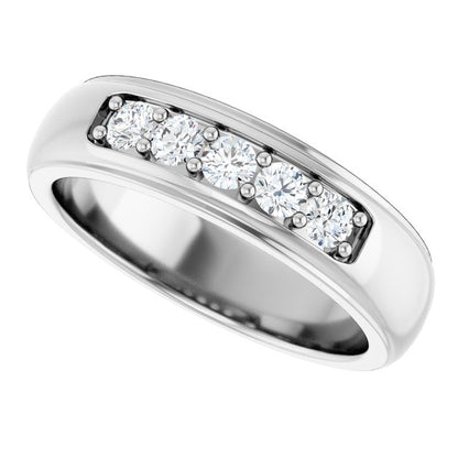 1/2 CTW Lab-Grown Diamond Band, 6.06 mm