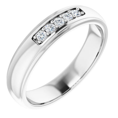 1/6 CTW Natural Diamond Band, 4.91 mm