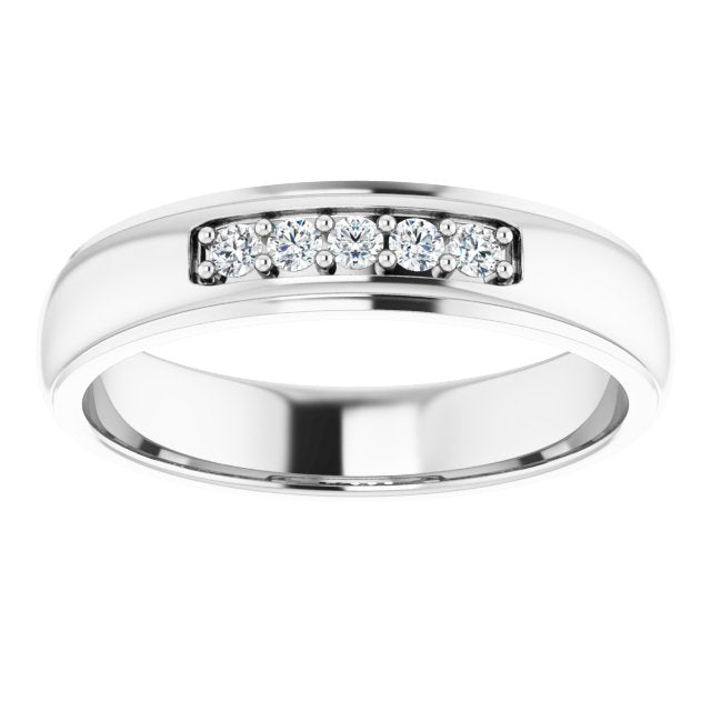 1/6 CTW Natural Diamond Band, 4.91 mm