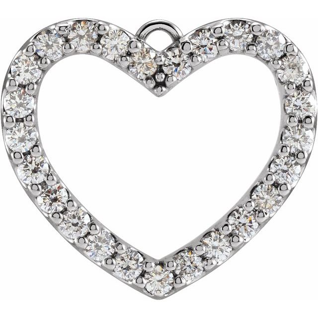 .03 CTW Natural Diamond Heart Dangle